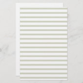 ノートひな形のストライプ緑の線の付いた紙 便箋 (正面/裏面)