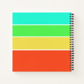 ノートをカラフル作ストライプの成す子供へ ノートブック (裏面)