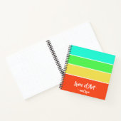 ノートをカラフル作ストライプの成す子供へ ノートブック (内部)