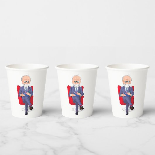 ノートを取る人 紙コップ