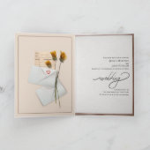 ノートを折り畳んだ図書館本の文結婚書 招待状 (内部)