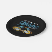 ノートアスリート衣服靴おもしろい水泳泳ぐ人 ペーパープレート (アングル)