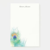 ノートウォーターの個人用設定ピーコックフェザー ポストイット (正面)