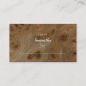 ノートウッドディスプレイ赤ちゃんシャワー挿入カード+ラベル 名刺 (裏面)