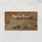 ノートウッドディスプレイ赤ちゃんシャワー挿入カード+ラベル 名刺 (正面)