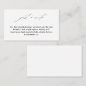 ノートエレガントエンクロージャカードのみ エンクロージャーカード (正面/裏面)