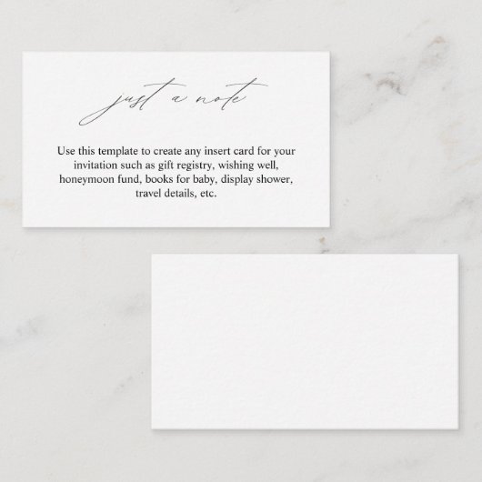 ノートエレガントエンクロージャカードのみ エンクロージャーカード (正面/裏面)