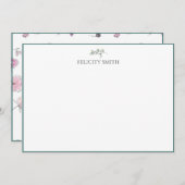 ノートカエレガントーモダンドFlat Botanical #2 サンキューカード (正面/裏面)