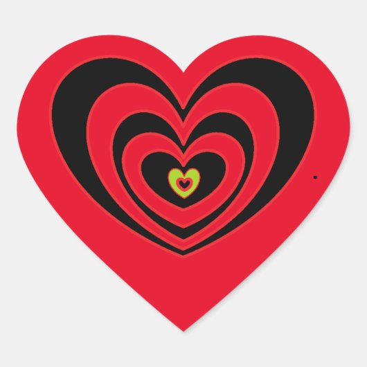 ノートカスタムパソコンのスケートボード用ハートシール ハートシール (正面)