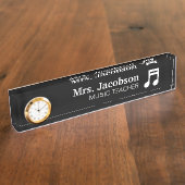 ノートカスタム付き音楽先生デスク名プレート デスクネームプレート (側面)