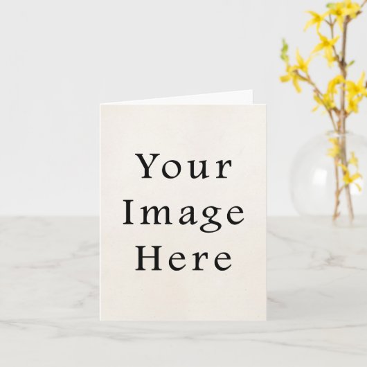 ノートカパーソナライズされたード4x5.6縦型カ空白のード カード (黄色い花)