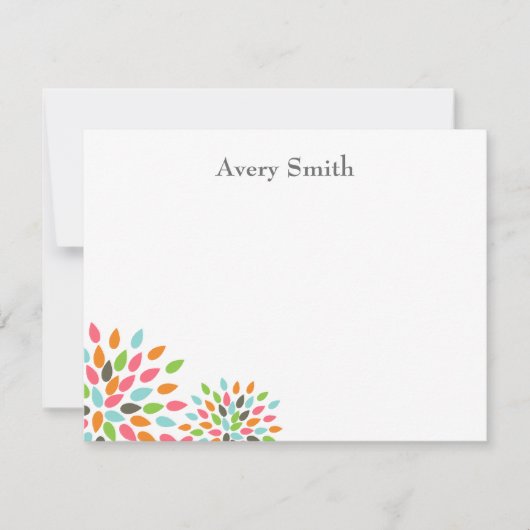 ノートカパーソナライズされたード – デザイナースタイル ノートカード (正面)
