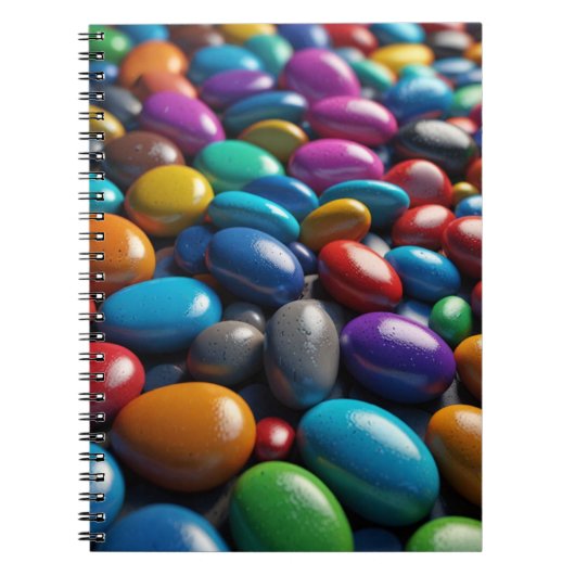 ノートカラフルとペブル鮮やかデザイン ノートブック (正面)