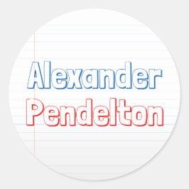 ノートカラフル紙テーマ教室の名前ラベル ラウンドシール