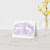 ノートカードと馬のデザイン カード (黄色い花)