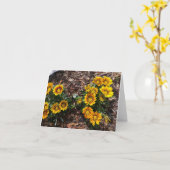 ノートカードに鮮やかな黄色のガ空白のサニアの花 カード (黄色い花)