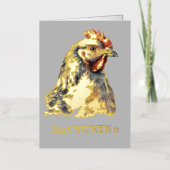 ノートカードにCHICKENのみ 箔シーズンカード (正面)