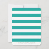 ノートカードのデスクから先生 招待状 (裏面)