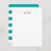 ノートカードのデスクから先生 招待状 (正面/裏面)