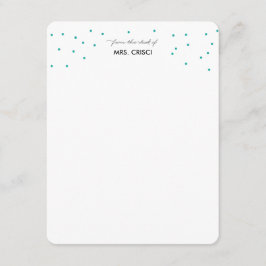 ノートカードのデスクから先生 招待状
