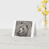 ノートカードのベア空白のデザイン カード (黄色い花)