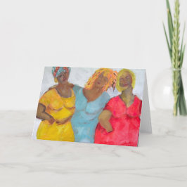 ノートカードの女の子のおもしろい サンキューカード