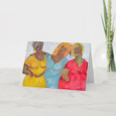 ノートカードの女の子のおもしろい サンキューカード (正面)