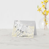 ノートカードの白いステリオン カード (黄色い花)