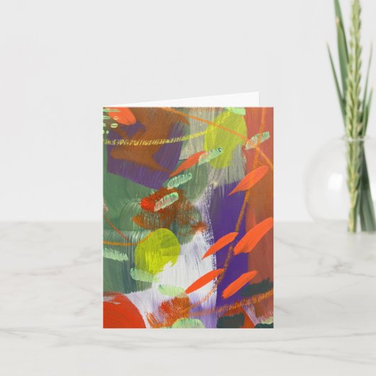 ノートカードの秋が落ちるデザイン ノートカード (正面)