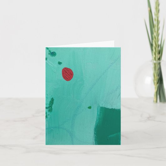 ノートカードの飛んでいるさくらんぼデザイン ノートカード (正面)