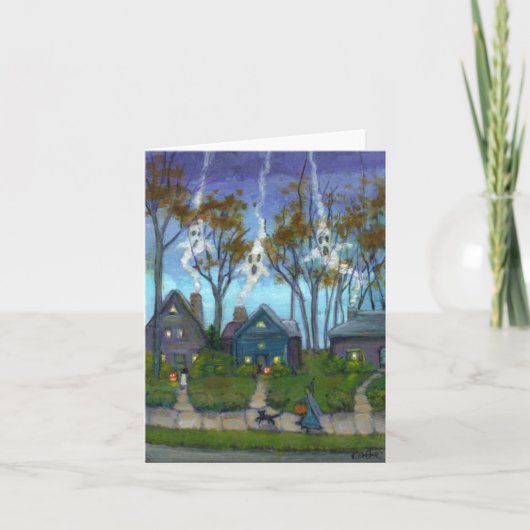 ノートカードをトリックまたは扱う カード (正面)