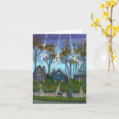 ノートカードをトリックまたは扱う カード (黄色い花)