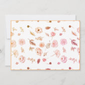 ノートカードエレガントフラットボモダンタニカルオレンジ サンキューカード (裏面)