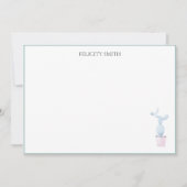 ノートカードエレガントフラットボモダンタニカルサボテン サンキューカード (正面)