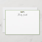 ノートカードエレガントフラットボモダンタニカルフローラ サンキューカード (正面)