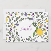 ノートカードエレガントフラットボモダンタニカルフローラ サンキューカード (裏面)