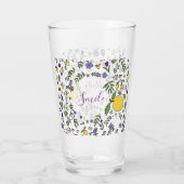 ノートカードエレガントフラットボモダンタニカルフローラ タンブラーグラス (裏面)