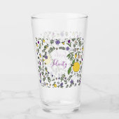 ノートカードエレガントフラットボモダンタニカルフローラ タンブラーグラス (正面)