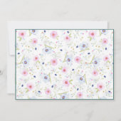 ノートカードエレガントフラットボモダンタニカル牡丹 サンキューカード (裏面)