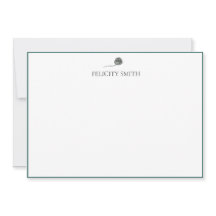 ノートカードエレガントフラットボモダンタニカル葉