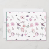 ノートカードエレガントフラットボモダンタニカル#3 サンキューカード (裏面)