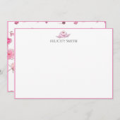 ノートカードエレガントフラットボモダンタニカル#4 サンキューカード (正面/裏面)