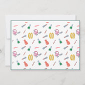 ノートカードエレガントフラットメモダンークガールズグリーン サンキューカード (裏面)