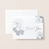 ノートカードサンキュースモールサイズ 箔カード (封筒付き正面)