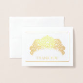 ノートカードサンキュースモールサイズ 箔カード (封筒付き正面)