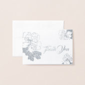 ノートカードサンキューミニサイズ 箔カード (封筒付き正面)