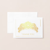 ノートカードサンキューミニサイズ 箔カード (封筒付き正面)