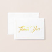 ノートカードサンキューミニサイズ 箔カード (封筒付き正面)