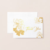 ノートカードサンキューミニサイズ 箔カード (封筒付き正面)