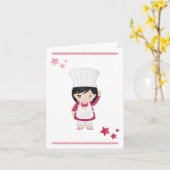 ノートカードシェフウーマン カード (黄色い花)